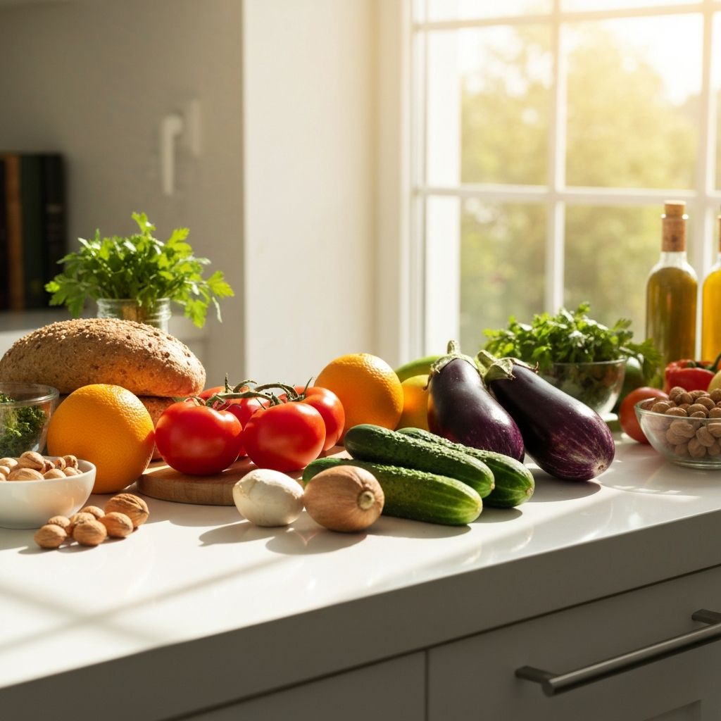 Fresh vegetables and healthy food ingredients